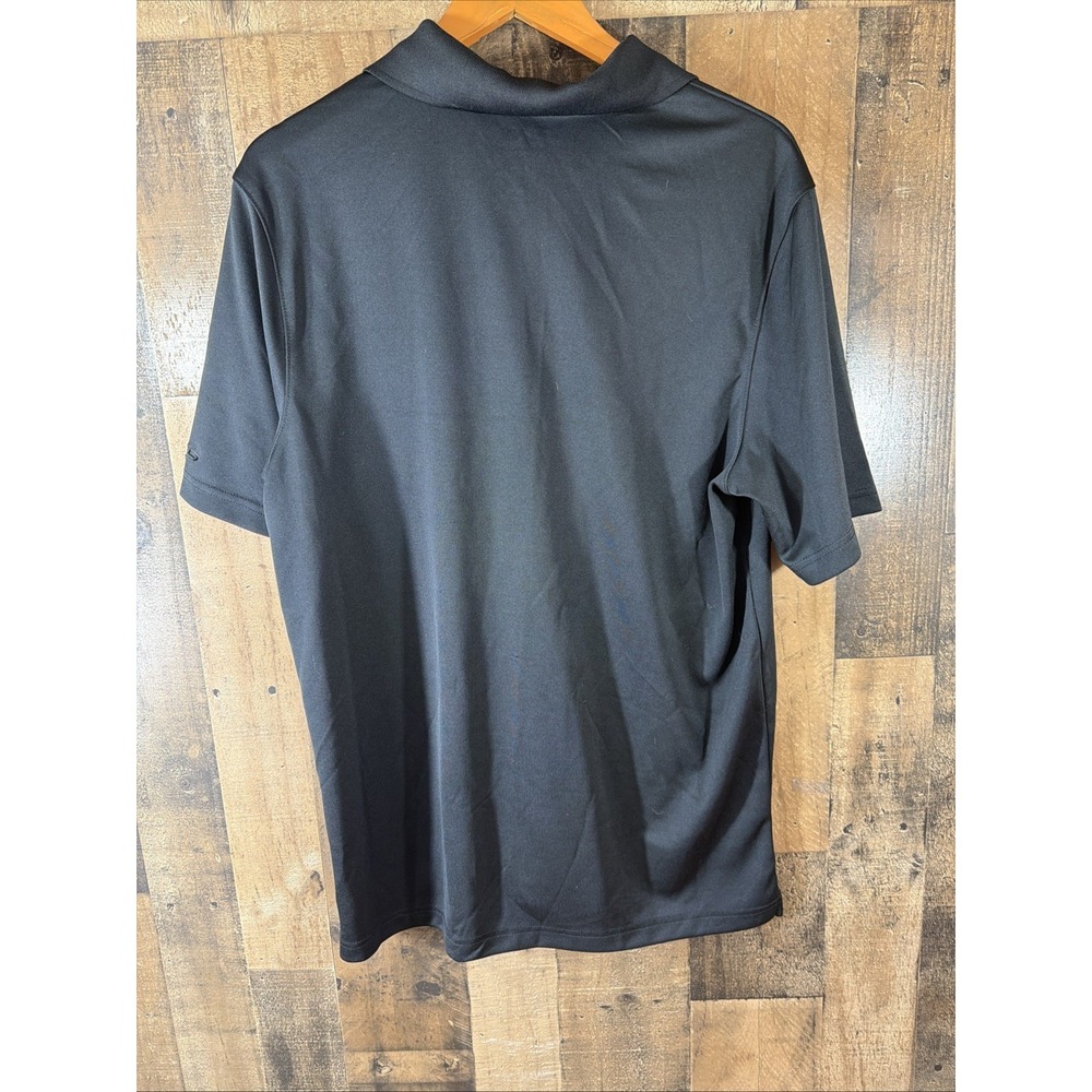 Champion Short Sleeve Polo‎ Shirt Men's Size  Large Black Button Collar - Picture 7 of 16